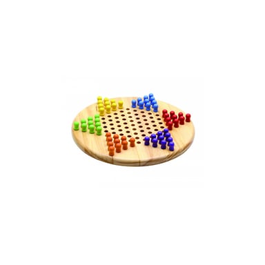 Damas chinas de madera - Tablero circular de 2 a 6 jugadores