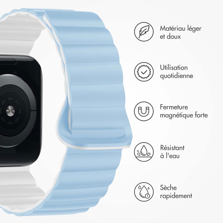 Bracelet Apple Watch 42mm Magnétique en Silicone - vue 9