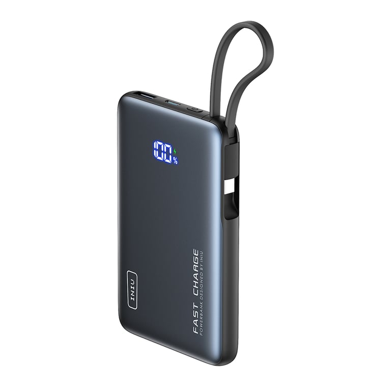 Batterie Externe de Poche 10000mAh 2 ports USB A / USB C avec Câble USB C Neuf