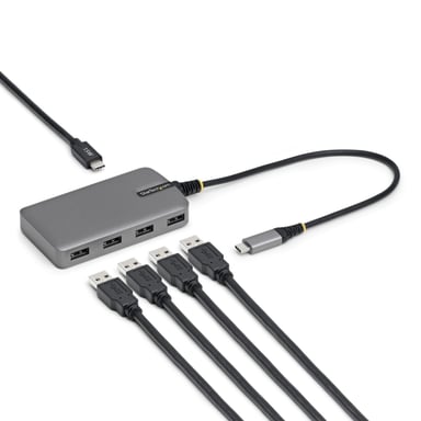 StarTech.com 5G4AC-USB-C-HUB hub & concentrateur USB 3.2 Gen 1 (3.1 Gen 1) Type-C 5000 Mbit/s Gris - Neuf