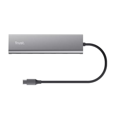 Hub USB Tipo-C Trust Halyx- 4xUSB Tipo-C- 1xUSB Tipo-C PD