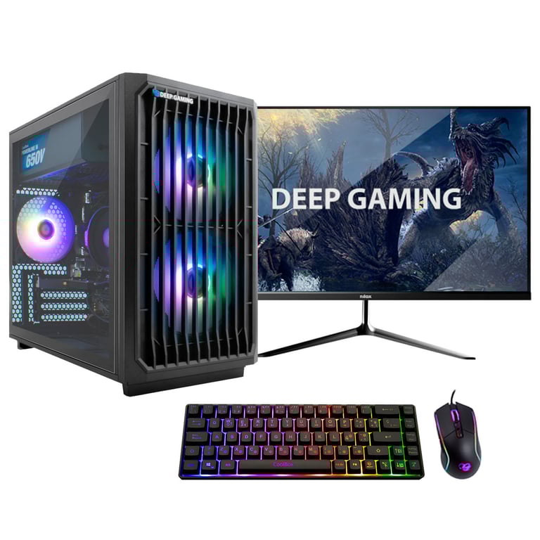 DeepGaming PC Gaming Complet Némesis AMD Ryzen 7 /1TB SSD + Monitor 24 FullHD + Pack Gaming Neuf