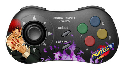 8Bitdo NEOGEO - Iori Yagami Noir Bluetooth/RF/USB Manette de jeu Analogique Android, PC - Neuf