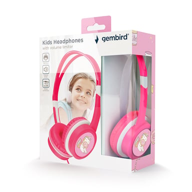 Gembird MHP-JR-PK casque Casques Avec fil Arceau Musique Rose - vue 1