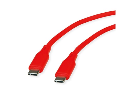 ROLINE 11.02.9121 cable USB USB 2.0 1 m USB C Rojo