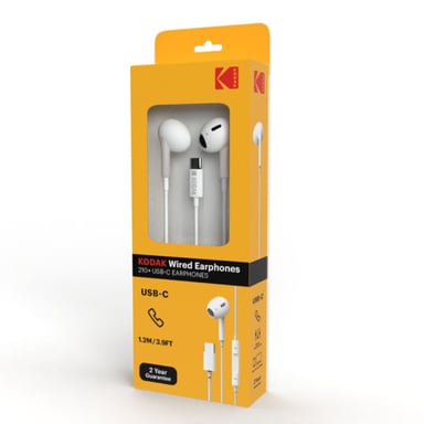 KODAK 210+ Écouteurs USB-C - Son Clair et Puissant sur Tous Vos Appareils