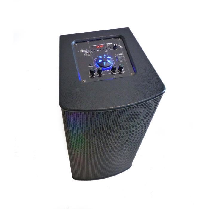 INOVALLEY MS05XXL - Enceinte lumineuse karaoké Bluetooth 800W - 7 modes  lumineux LED - Radio FM,USB, Entrée micro -