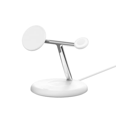 Belkin Estación de carga 3 en 1 MagSafe Qi2 15 W para iPhone / AirPods / Apple Watch Blanco