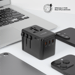 Supreme Universal Travel Adapter GaN 67W 4-bulit-in Port, Black