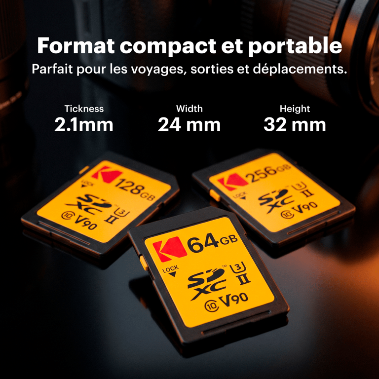Kodak EKMSD256GUHS2V2K mémoire flash SDXC UHS II Classe 10 - vue 4
