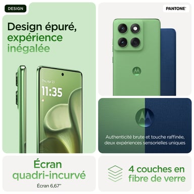 Motorola edge 60 16,9 cm (6.67'') SIM doble Android 15 5G USB Tipo C 8 GB 256 GB 5200 mAh Verde