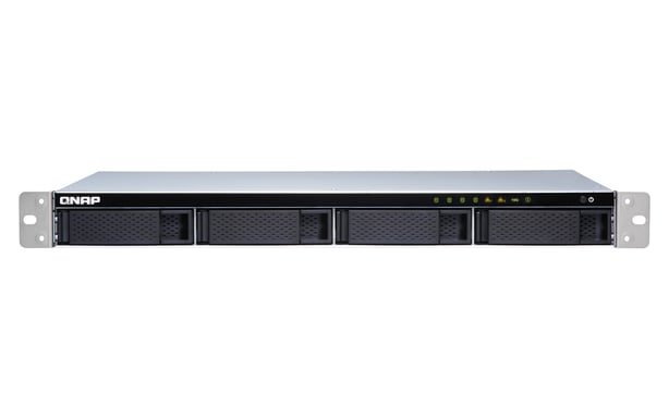 QNAP TS-431XeU NAS Rack (1 U) Annapurna Labs Alpine AL-314 2 Go DDR3 0 To QNAP QTS Noir, Acier inoxydable