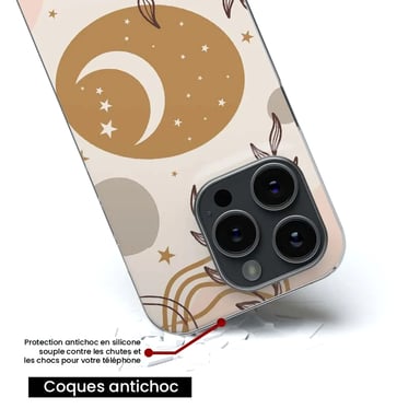 Coque en silicone - Compatible pour Apple iPhone 17 Pro Max - design lunaison