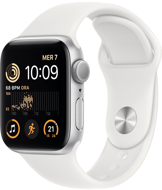 Apple Watch SE OLED 40 mm Argent GPS (satellite)