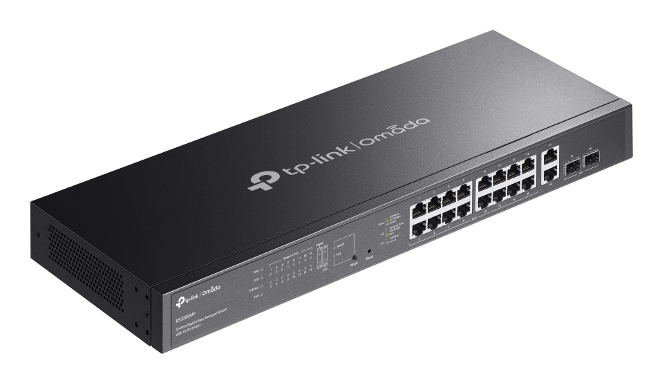 TP Link Omada ES220GMP commutateur réseau Géré L2 Gigabit Ethernet 101001000 Connexion Ethernet supportant 'alimentation via ce port PoE Neuf - vue 2