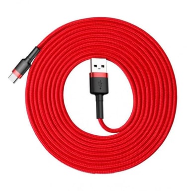 Baseus CATKLF-U09 cable USB 3 m USB A USB C Negro, Rojo