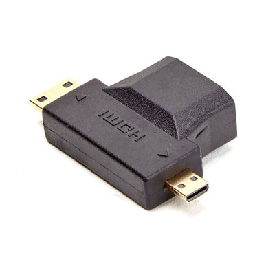 D2 Diffusion D2ADPMICROMINIScambiatore di genere del cavo HDMI Tipo A (Standard) Mini-HDMI + Micro-HDMI Nero
