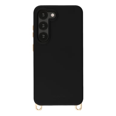 Selencia Coque arrière Rivièra avec MagSafe avec crochets amovibles pour Samsung Galaxy S23 - Velvet Black