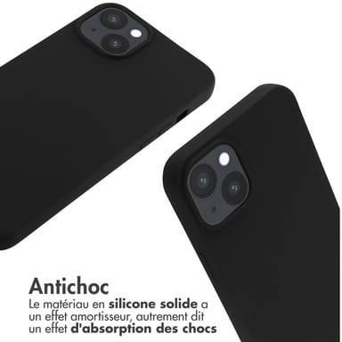 imoshion Coque en silicone avec cordon pour iPhone 14 Plus - Noir