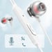 Écouteurs Filaires USB C Intra-auriculaires Microphone et Bouton LinQ Blanc