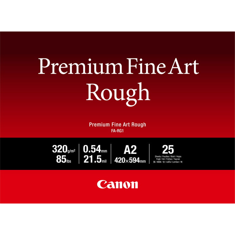 Canon Papier A2 beaux arts texturé Premium FA RG1 25 feuilles Neuf