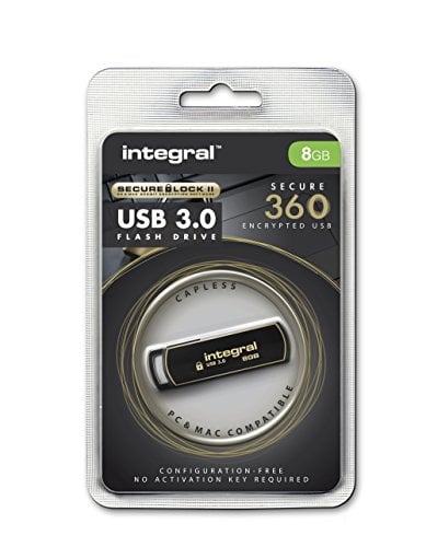 Integral 8GB Secure 360 Encrypted USB 3.0 lecteur USB flash 8 Go USB Type A 3.2 Gen 1 3.1 Gen 1 Or Neuf - vue 2