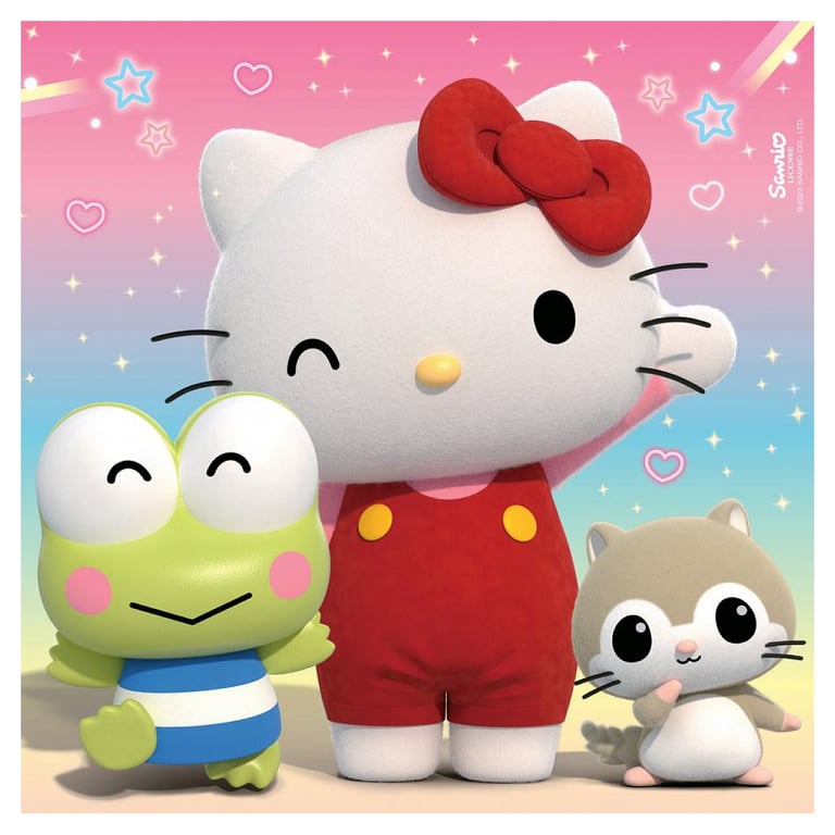 Puzzles 3x49 pièces : Hello Kitty Aventures à Cherry Town Ravensburger France - vue 5