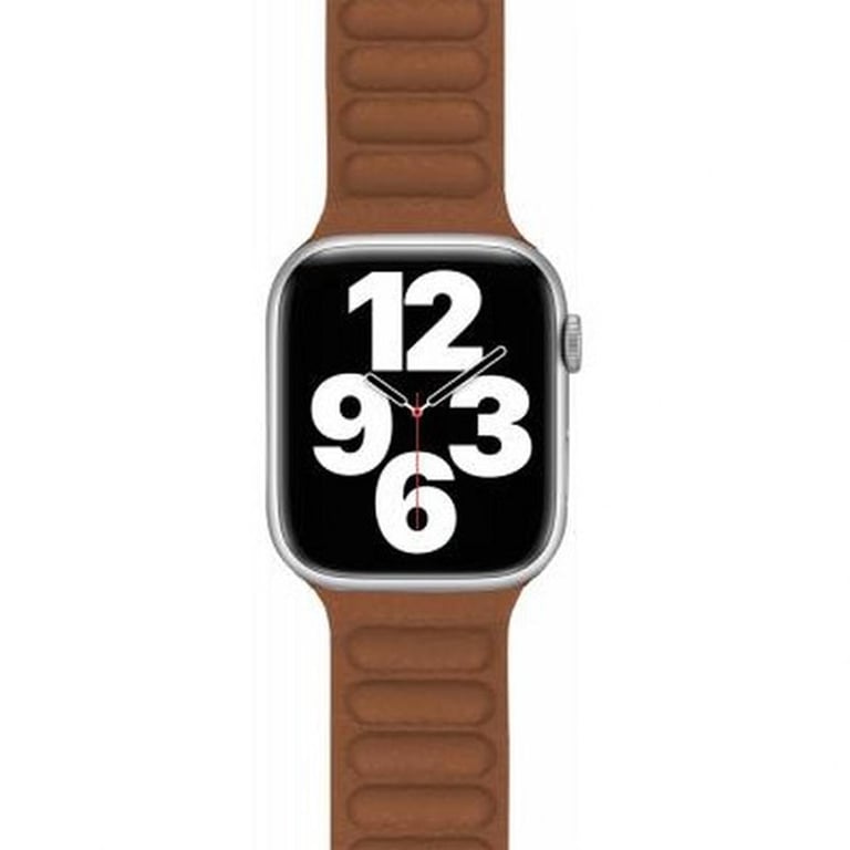 Bigben Connected Bracelet Apple Watch 42-44-45-49mm Cuir 155 à 210mm Marron/Orange Bigben