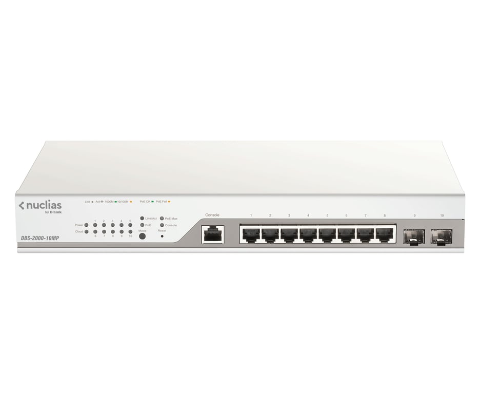 D Link DBS 2000 10MP 8 ports /101001000Avec POEManageable - vue 2