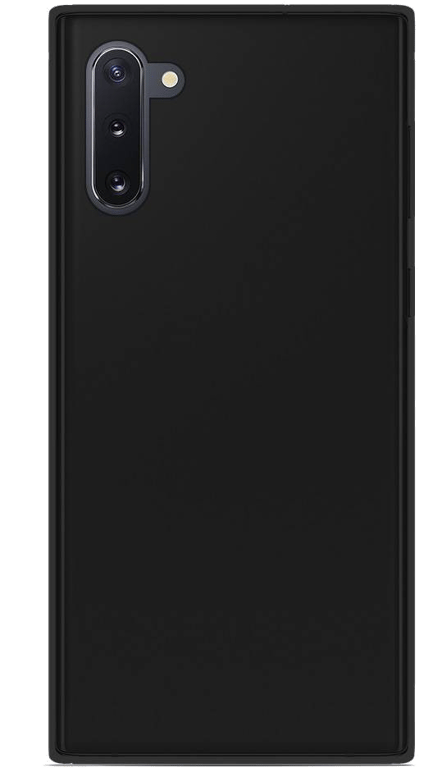 Coque silicone unie compatible Givré Noir Samsung Galaxy Note 10