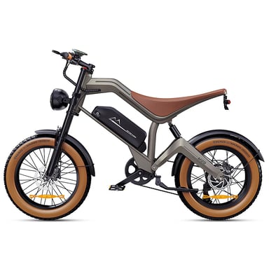 DYU M20 Bicicleta eléctrica todo terreno – Motor 250 W, batería 48 V 18,2 Ah, autonomía 160 km, frenos de disco dobles, horquilla con suspensión, bicicleta eléctrica urbana polivalente.
