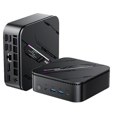 Mini PC Blackview MP100 Pro, Intel i5-12450H 8 Core Max 4.4GHz, 16GB RAM 1TB SSD, Triplo Display 4K HDMI+DP+USB-C, WiFi 6 Bluetooth 5.2, 4*USB 3.2 Gen 1 Type-A, 2*USB 3.2 Gen 2 Type-A, 1RJ45, 1Jack Audio