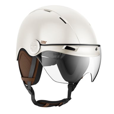 Casque vélo Casr CASQUE DE PROTECTION AVEC VISIERE STYLE IVOIRE CREME M