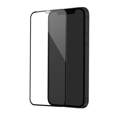 Protector de pantalla de cristal templado (100% cobertura de superficie) para Apple iPhone 12 Pro Max, Negro