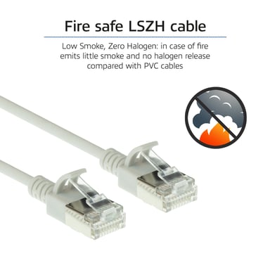 ACT DC7001 cable de red Gris 1 m Cat6a U/FTP (STP)