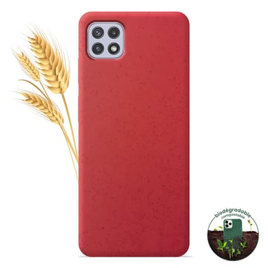 Coque silicone unie Biodégradable Rouge compatible Samsung Galaxy A22 5G
