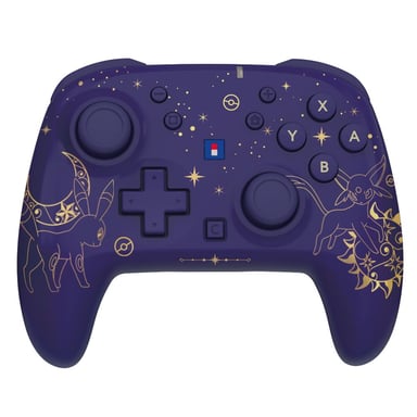 Manette sans fil HORI HORIPAD Turbo Pokémon Noctali & Mentali TMR Switch 2 Violet et Or