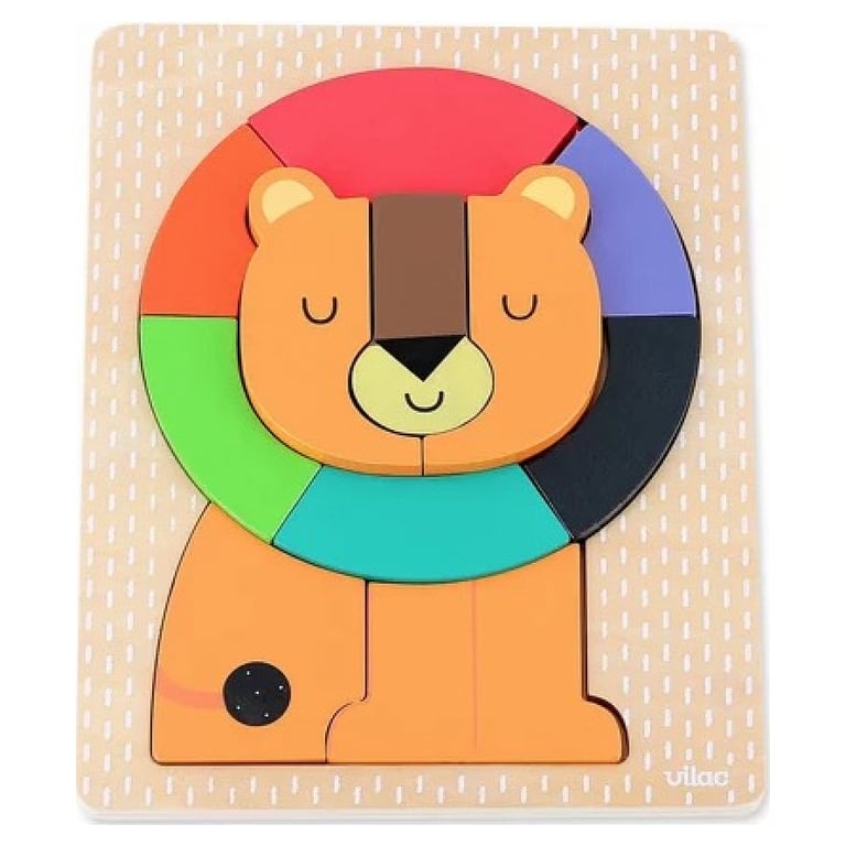 Puzzle en Bois Lion : Un Jeu Éducatif pour les Enfants Neuf - vue 1