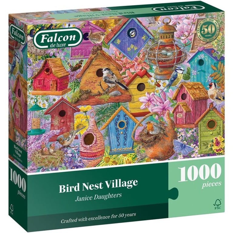 Jumbo Puzzle - FALCON - Bird Nest Village - 1000 pièces - Dès 12 ans