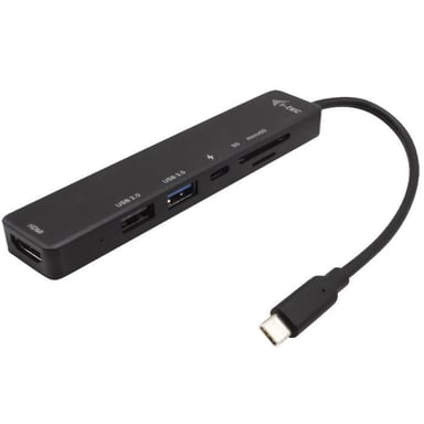 USB-C Travel Dock - I-TEC - 4K HDMI, 2x puertos USB, 1x puerto SD/microSD, 1x usb-c Power Delivery 60W