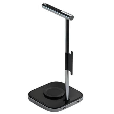 Stand de Charge Sans Fil pour AirPods Max et iPhone avec Support 20W Noir / Argent