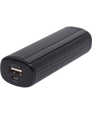 Batteria esterna Fashionista, 2600 mAh, nero grafite