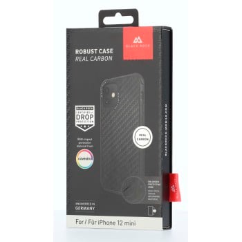 Coque de protection ''Robust Real Carbon'' pour iPhone 12 mini, noir