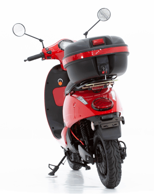 Simply - Scooter électrique 50cc - moteur 2100 W - 2 batteries 60V 30Ah, rouge