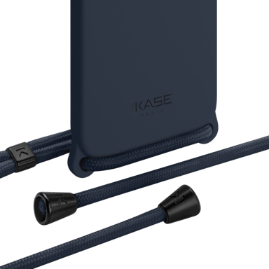 Custodia a tracolla in morbido silicone gel per Apple iPhone 12/12 Pro, Oxford Blue