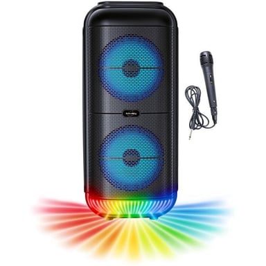 Altoparlante per karaoke - INOVALLEY - KA22-BTH - Bluetooth V5.0 - 49 cm - 500 W - Nero