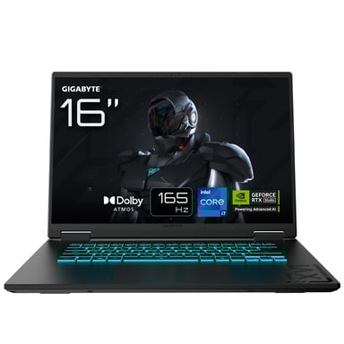 GIGABYTE GAMING A16 Ordinateur Portable – 16, 165Hz WUXGA, Intel Core i5-13620H, RTX 5050, 16Go DDR5 5200MHz, SSD Gen4 1To, Dos, Garantie 2 Ans, Dolby Atmos, GAMING A16 CTHI3FR894SD