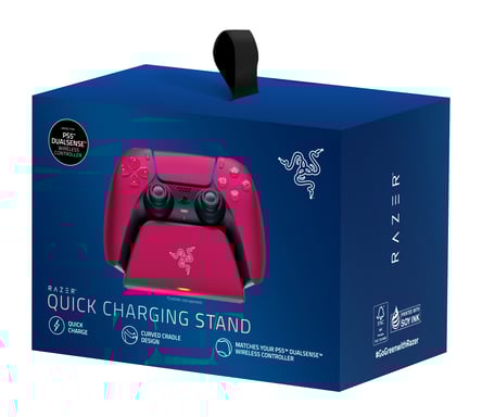 Estación de carga rápida para el mando inalámbrico Razer DualSense PS5 Rojo
