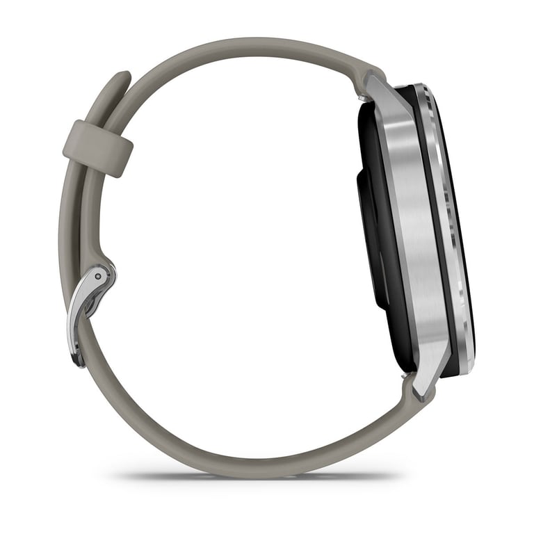 Venu 4 - Montre connectée 45 mm, GPS intégré en Acier et Silicone - Noir et Argent - Neuf