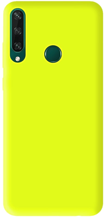 Coque pour Huawei Y6P Silicone Gel mat - Jaune Mat